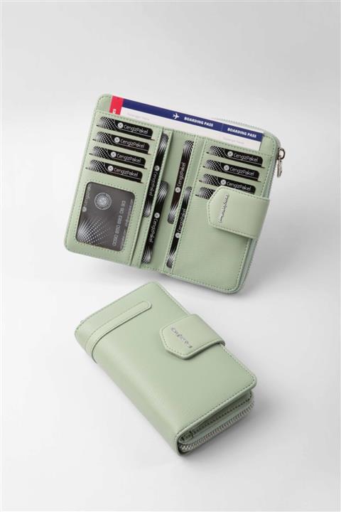 CENGİZ PAKEL Açık Yeşil Kadın Cüzdan