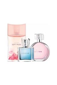 AVON Wish Of Love 50 ml Kadın Edt+soft Musk 50 ml Kadın Edt+perceive 30 ml Kadın Edp HBV00000OR25T