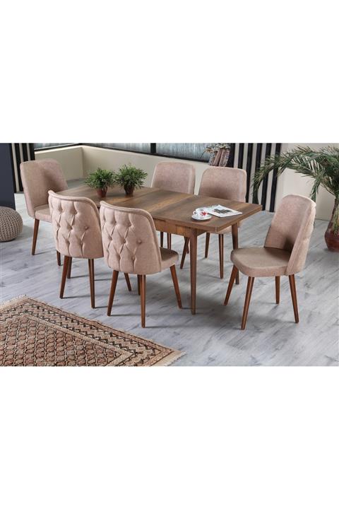 Ervo Venüs Premier Yemek Masa Takımı 6 Sandalyeli