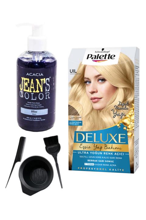 Palette Deluxe Uıl Ultra Yoğun Renk Açıcı Ve Acacia Mavi Saç Boya Seti