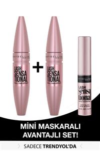 Maybelline New York 2'li Lash Sensational Siyah Maskara 9.5 ml+ Mini Lash Sensational Siyah Maskara 4.5 ml