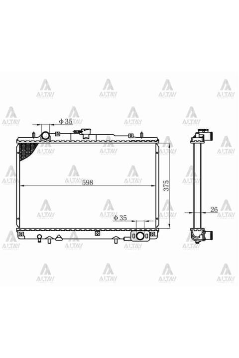 akmirza Radyatör Su L-200 99-05 4x2 26mm (mt) Mr127853