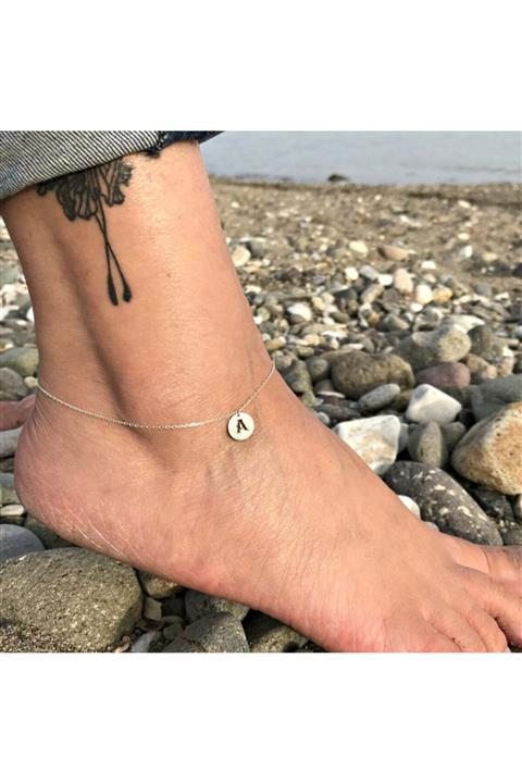 İnnovator Design Kadın Gümüş A Harf Halhal