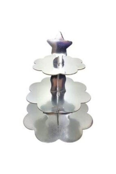 canbayhobi Gümüş Renk Kek Standı