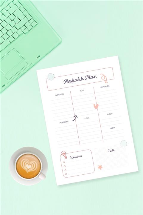 YAPRAK Haftalık Plan Defteri A4 - Pnld30115