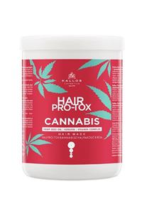 Kallos Cosmetics Hair Pro-tox Cannabis 1000ml Kenevir Tohumu Yağı, Keratin Ve Vitamin Kompleksi Içeren Saç Maskesi