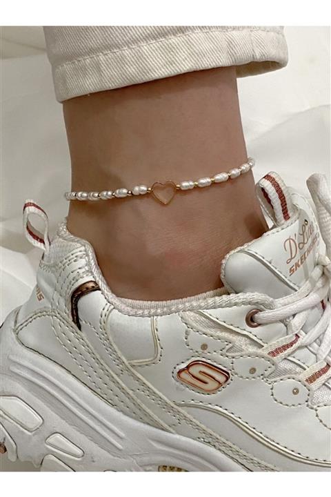 mariia.desiign Kadın Beyaz İnci Halhal