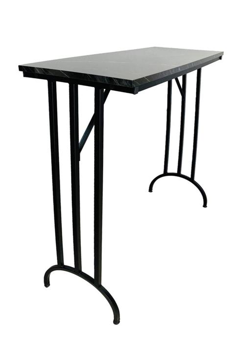 İREM Verti Bar Tipi Masa Bar Masası Metal Yemek Masası Siyah