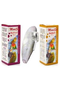 Maxisol Goldvit 30cc Ötüm Ve Enerji + Multivit 30cc + Kalamar Kemiği 30gr Sıcacık Kuş Vitamin Seti