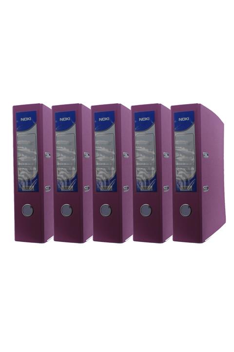 Noki Geniş Plastik Klasör (56411-070) Pembe 5 Li Paket