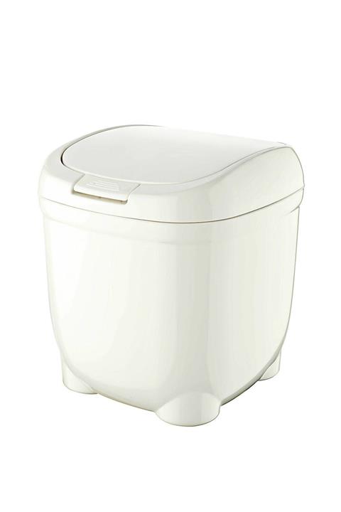 Titiz Pratik Kapaklı Press İt Çöp Kovası 4 Lt. - Beyaz TP590BY