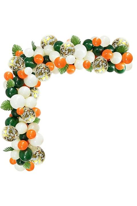 PartiVar Safari Hayvanlar Yapraklı Balon Zinciri 5 mt