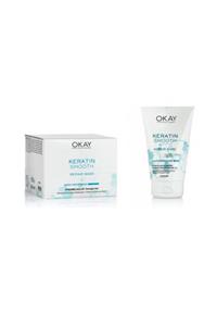 Okay Keratin Smooth Onarıcı Saç Maskesi 500 Ml + Saç Kremi 100 Ml