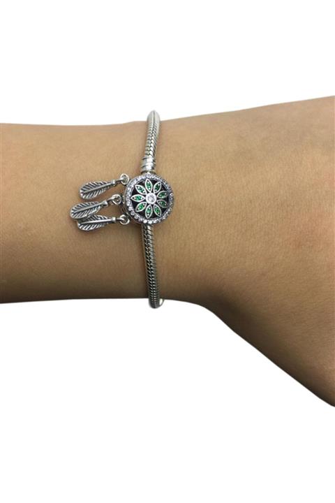 My Story Tüy Ve Çiçek Gümüş Charm