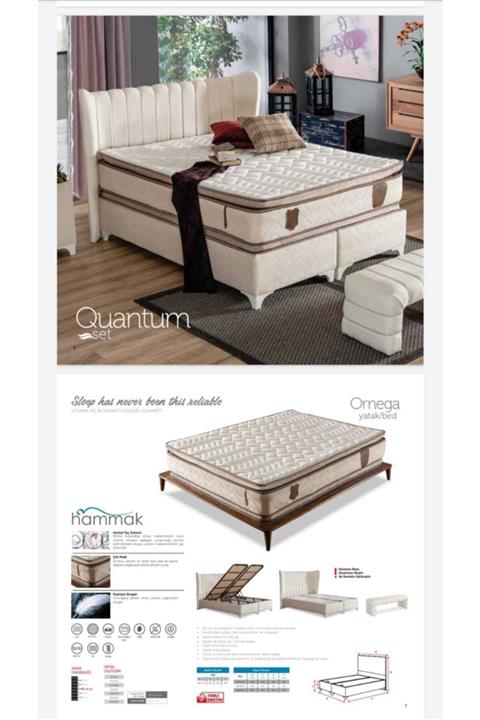 HAMMAK Quantum Set-baza Başlık Yatak 90*190
