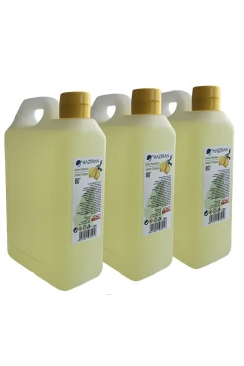 Haziran 80 Derece Limon Kolonyası 1 Litre 3 Adet Sağlıklı Kalmak Elinizde