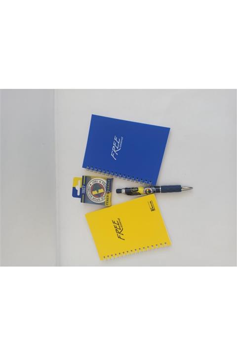 Timon Keskin Color 2 Adet A6 Bloknot 1 Adet Fenerbahçe Silgi 1 Adet Fenerbahçe Uçlu Kalem