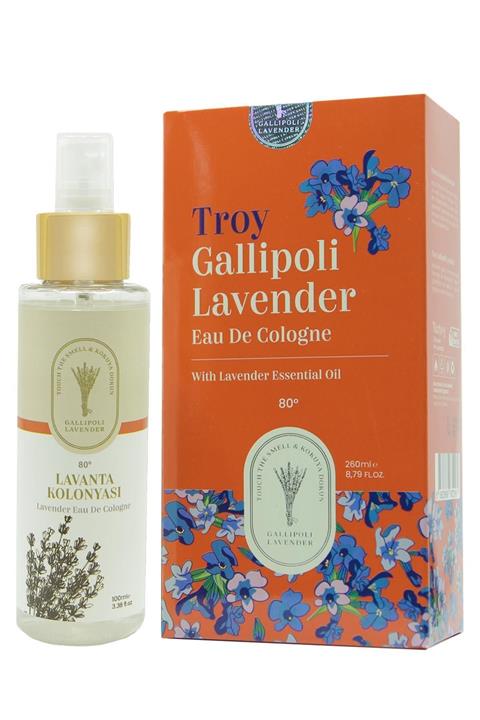 Dr. Lavender 80 Derece Troy Lavanta Kolonyası 260 ml Cam Şişe + Çanta Boy 100 ml Sprey Lavanta Kolon
