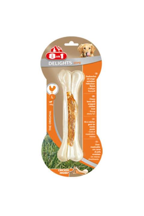 8in1 Delights 8 In 1 Kemik Delights Strong 2 Adet Tavuklu Ödül Kemiği L 130gr Köpek Ödül