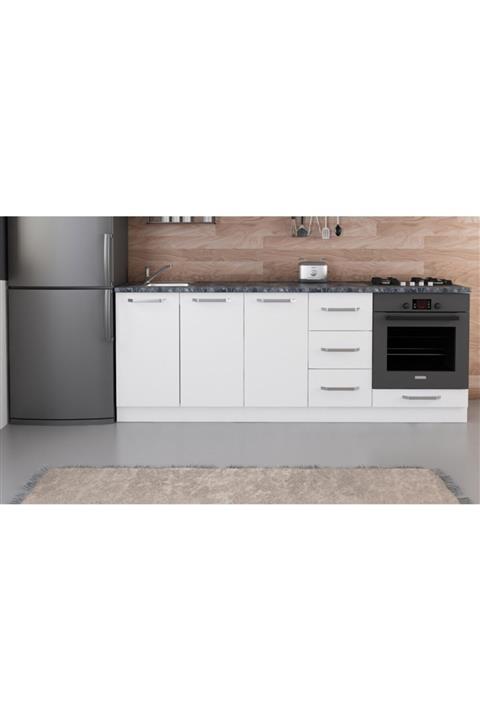 Minar 220 Cm Mutfak Dolabı Beyaz 220-b4-alt Modül