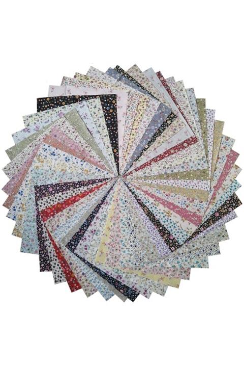 Kırkyama Patchwork Home 25x25 Cm 40 Parça Kırkyama Patchwork Kumaş 40yama Hobi Dikiş - Çiçek Serisi