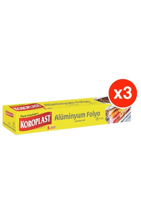 Koroplast Alüminyum Folyo 8 Metre X 3 Paket (30 Cm)
