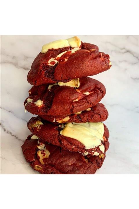 The Box Bakery 6'lı New York Cookie Box - Red Velvet Orman Meyveli Cookie