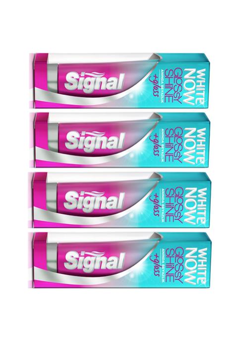 Signal White Now Glossy Shine Diş Macunu 75 ml x 4 adet