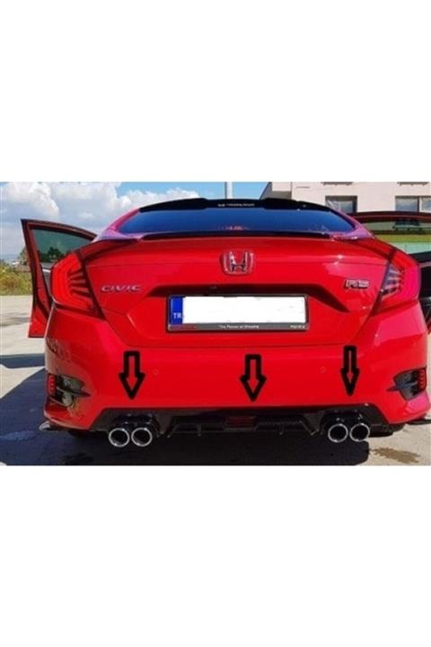 CNG Honda Civic Difüzör 4 Egzozlu Piano Black Fc5 Parlak