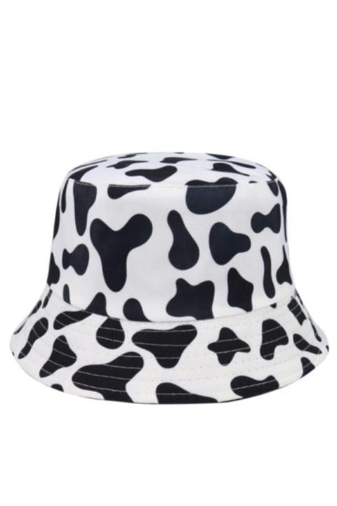 Belifanti Collection Unisex Inek Desenli Bucket Kova Şapka