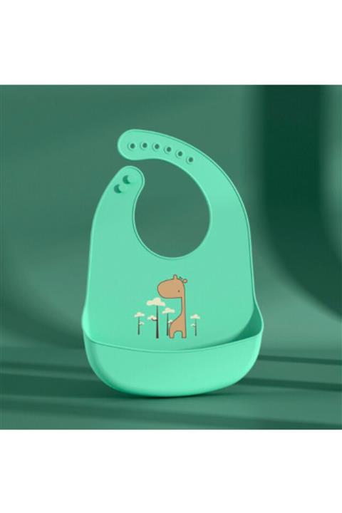 LWP Shop Erkek Çocuk Little Giraffe Silikon  Mama Önlüğü