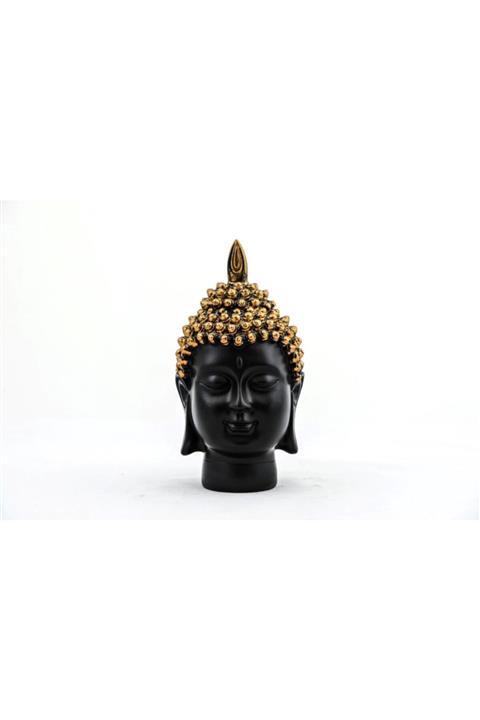 Berrinstore Polyester Dekoratif Buda Kafası Biblo 23 Cm