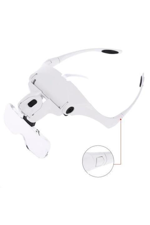 Breaker 2 Led Işıklı Gözlük Tipi  5 Farklı Lens Büyüteç