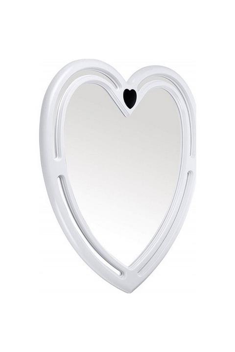 Çelik Ayna Dekoratif Kalp Plastik Tek Ayna