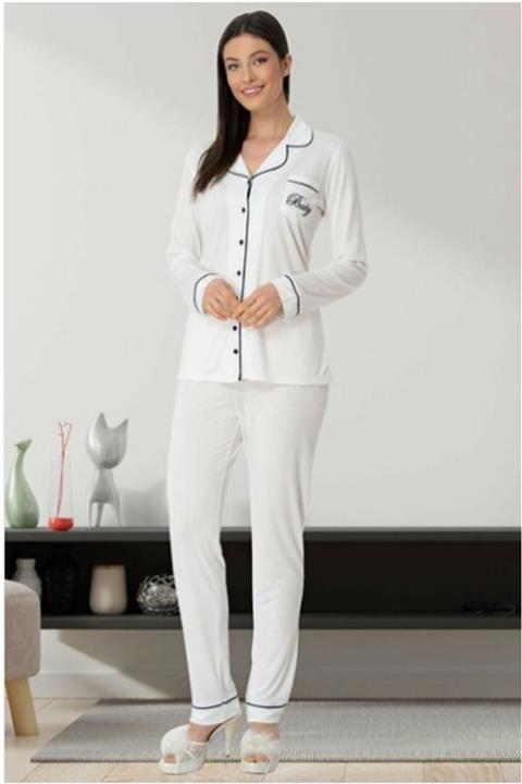 TeBurada Önden Düğmeli Lohusa Pijama Takımı