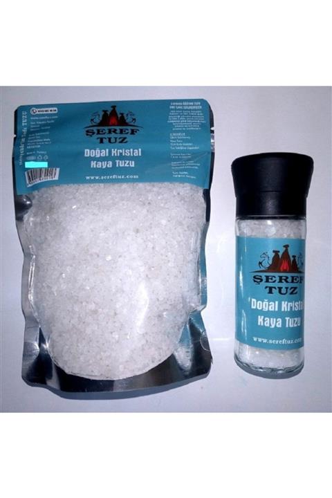 ŞEREF TUZ Kaya Tuzu Öğütücü Değirmenli 110 Gr + 500 Gr Kaya Tuzu