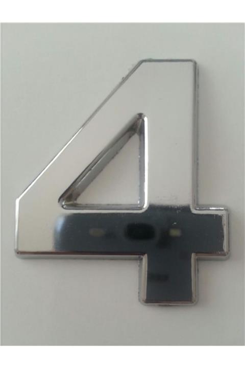 Cemax 4 Numara Krom Kapı Numarası Çift Taraflı Bant