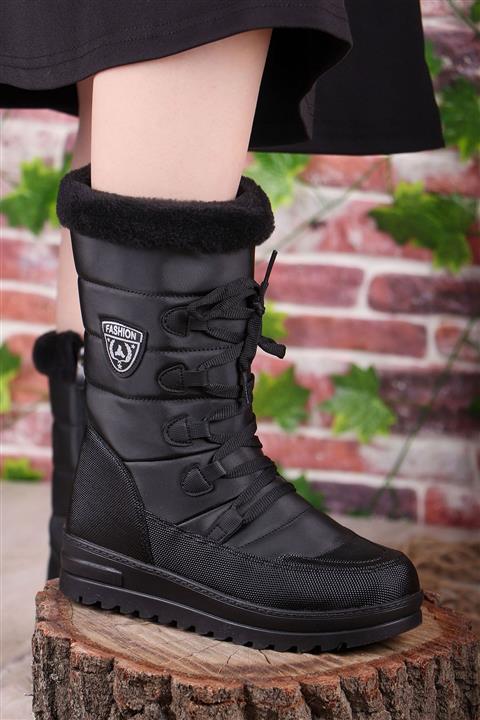 Vojo Mia Termal Kürklü Fermuarlı Kadın Kar Botu