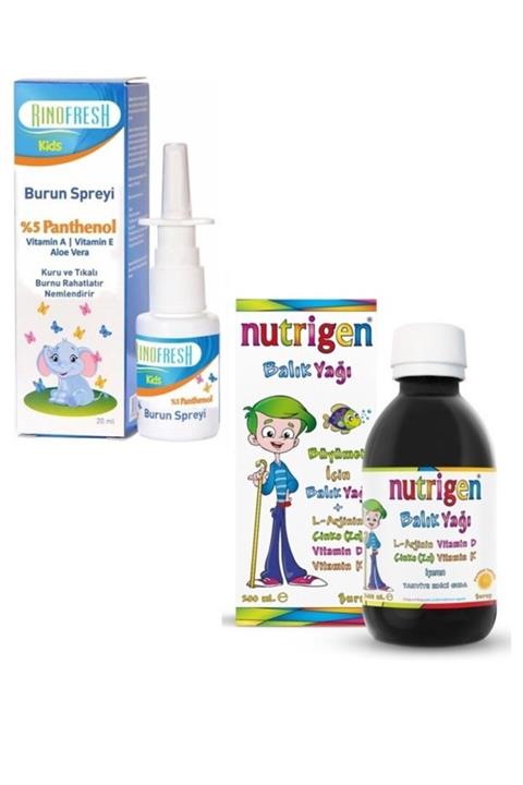 RINOFRESH Çocuklar Için Panthenol Burun Spreyi 20 Ml+ Balık Yağı Şurubu 200 Ml