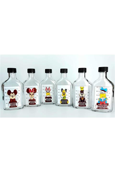 HBA ART CRAFT Cold Brew Şişe Seti 6 Adet - Suya Dayanıklı Etıketlı Özel Seri -