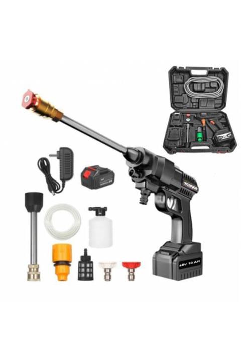 TORQ POWER Rtl- 48 V 10 Ah Şarjlı Çift Akülü 50 Bar Basınçlı Oto Yıkama Makinası