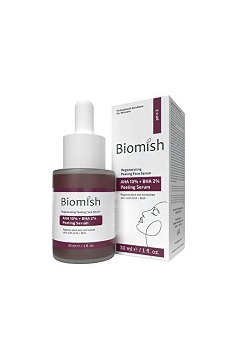 Biomish Cilt Yenileyici & Cilt Tonu Eşitleyici Kırmızı Yüz Peeling Serum 30 Ml. (aha 10% +