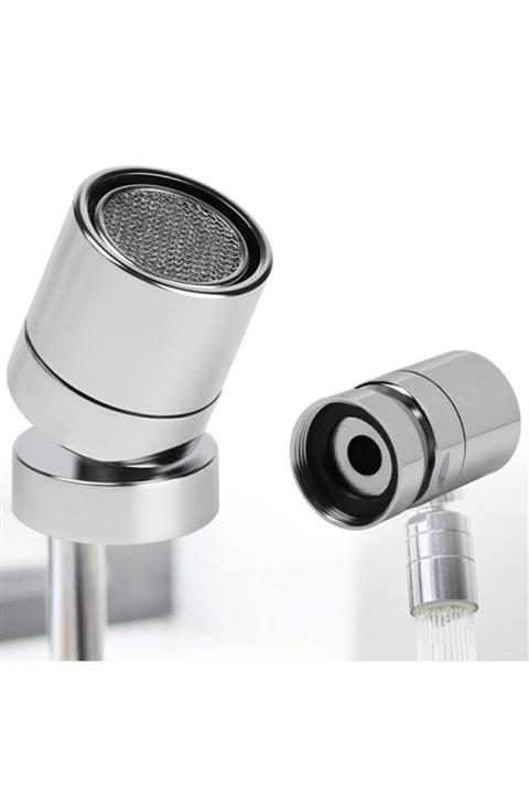 Yayke Iç Dişli Tasarruflu Musluk Başlığı Hareketli Metal Mutfak Batarya Ucu Perlatör Havalı Jet Akış