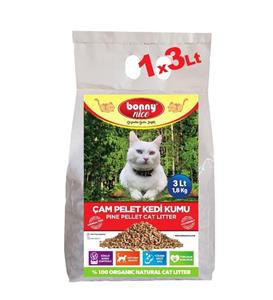 Bonny Nice Doğal Pellet Çam Peleti Kedi Kumu 1.8 Kg 3 L