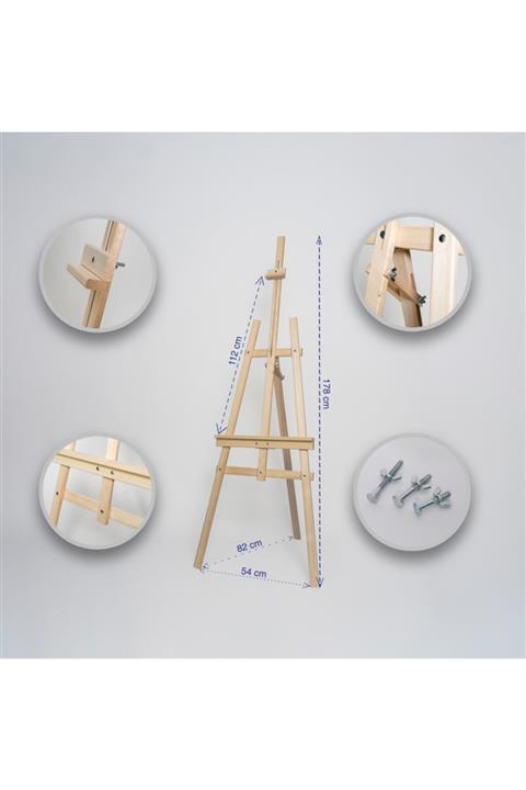 SAFİR Ahşap 1.sınıf Ayaklı  Demonte Şövale
