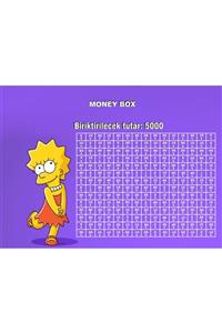 MARSİLYA Simpsons Kumbara Üstü Para Biriktirme Stickerı (sadece Sticker) 5000 Tl Biriktirme