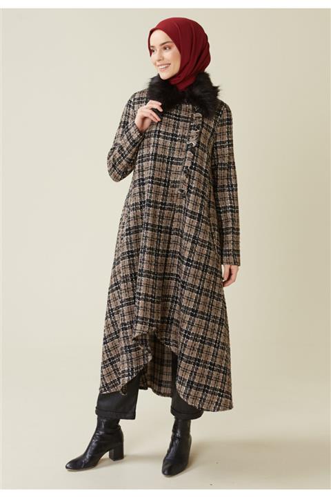 Setrms Bej Ekose Kareli Casual Kaban 2213140