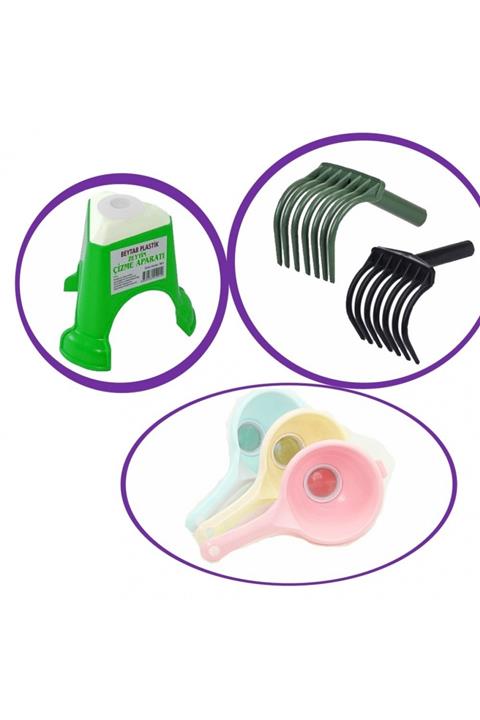 Mirvano Zeytin Seti, 1 Adet Çizme Aparatı, 1 Adet Süzgeç, 1 Adet Tırmık