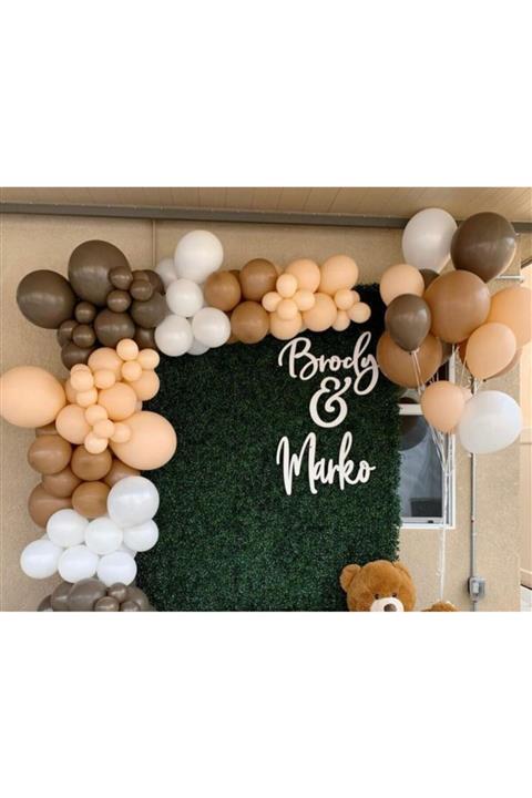 canbayhobi Karamel Tonlarda Pastel Balon Zinciri