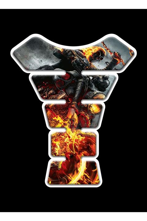 Güven Serigrafi Tank Pad Universal Ghost Rider Desenli